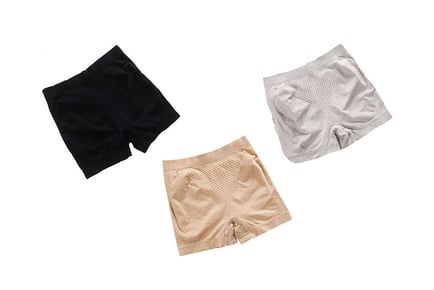 Pack of 3 Seamless Shapewear Shorts - Black, Beige & Grey