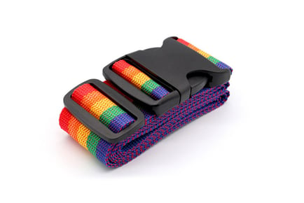 Rainbow Striped Luggage Straps - 2pcs