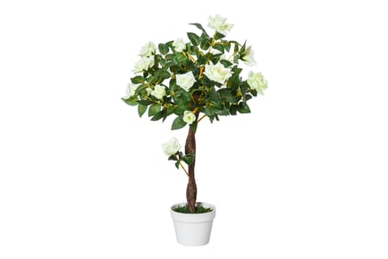 Artificial White Camellia Potted Plant - 90cm!