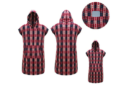Patterned Poncho Towel Changing Robe - 2 Sizes