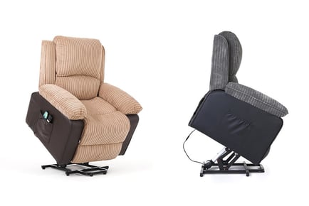 Heated Jumbo Recliner Massage Chair - Brown or Grey!