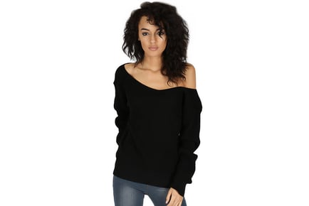 Off the Shoulder Chunky Knit Jumper - 10 Colours!
