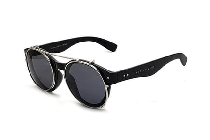 East Village Brawler Round Metal Top Sunglasses - 2 Style Options