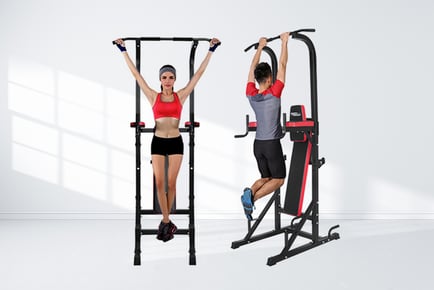 2-in-1 Power Tower and Weight Bench