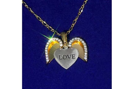 Heart Necklace Crystal+Valentine Box