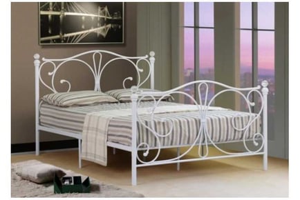 Olivia Bedframe with Crystal Finials