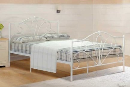 Emmie Metal Bed with optional Mattress