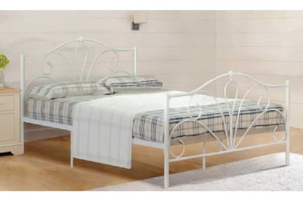 Emmie Metal Bed with optional Mattress