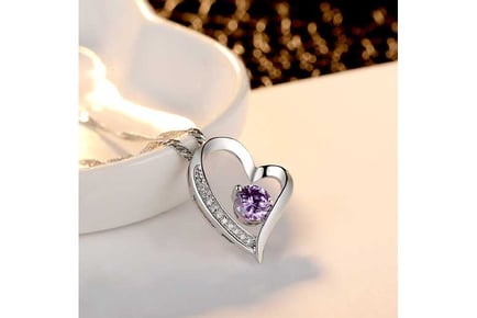 Purple Necklace & Earrings Set+MD Box