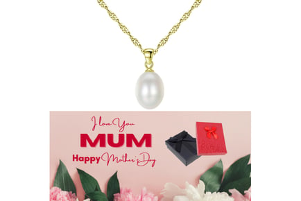 White Pearl Necklace with MD Box