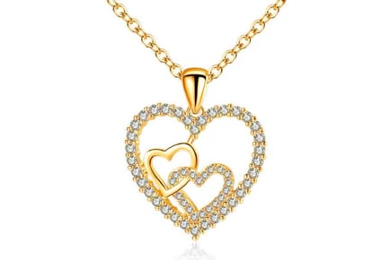 Heart Gold Necklace+Valentine Gift Box