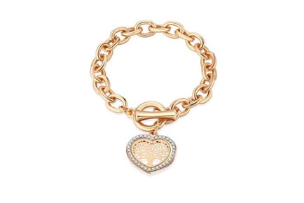 Tree Heart Crystal Bracelet+Valentine