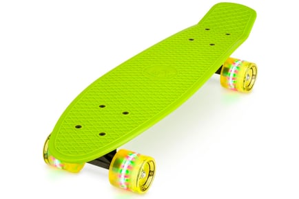 Xootz Kids Cruiser Skateboard W/ LED Wheels - 3 Colours