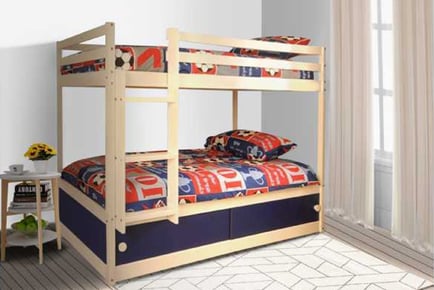 Storage Bunk Bed with Pink or Blue doors