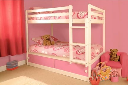 Storage Bunk Bed with Pink or Blue doors
