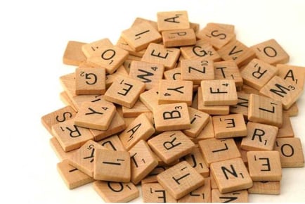 100 Pcs Wooden Scrabble Tiles Letters