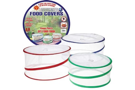 3 Pcs Pop Up Food Covers