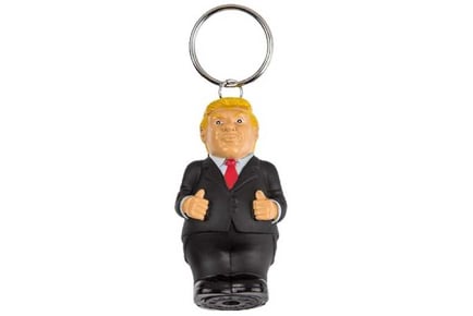 Squeeze President Keyring With Poop