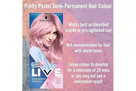 3x Schwarzkopf Live Ultra Bright Hair Dye Set