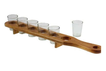 Shooter Glas With Wooden Slat