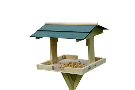 Traditional Wooden Bird Feeding Table