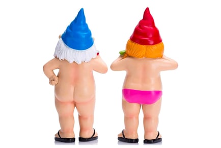 Novelty Naked Garden Gnome Statues