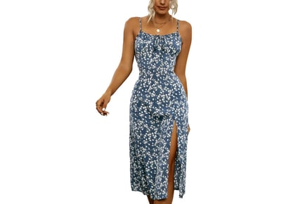 Floral Ruched Cami Dress - 4 Colours, 6 Sizes