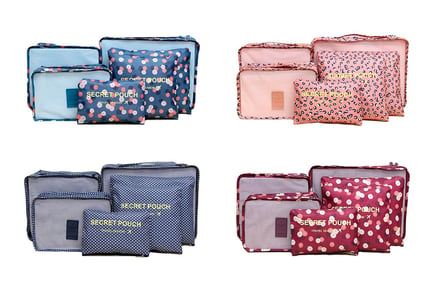 Six Suitcase Organiser Bags - 4 Colours