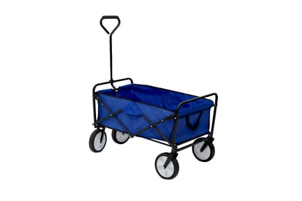 RED: Foldable garden pulley wagon trolley