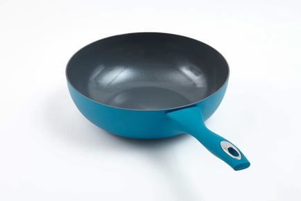 Non-Stick 28cm Teal Wok