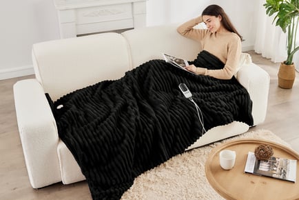 Heated Sherpa Throw Electric Reversible Blanket - 4 Colours!