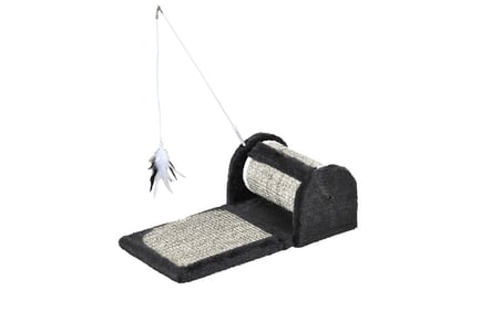 Cat Scratching Mat & Teaser Toy