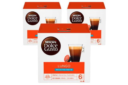 3x Nescafe DG Pods Caps Cafe Lungo Decaf