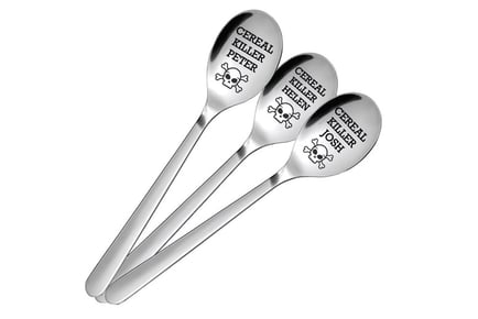 Personalised 'Cereal Killer' Stainless Steel Spoon - up to 20 Characters