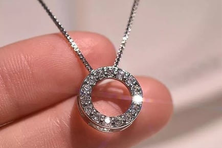 Open Circle Lab-Diamond Pendant