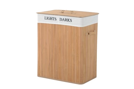 Lights & Darks Bamboo Laundry Basket