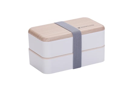 Bento Lunchbox with Cutlery & Divider - 3 Colours