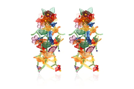 Oversized Floral Drop Earrings - 2 Options!