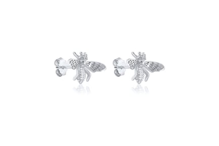 Sterling Silver Bee Earrings - 2 Colour Options!