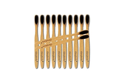 Bamboo and Charcoal Toothbrushes - 12 Pieces!
