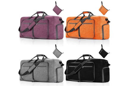 65L Travel Duffel Bag with Shoulder Strap - 4 Colour Options