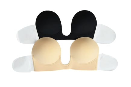 Push-Up Stick-On Bra - Black or Beige - 4 Sizes