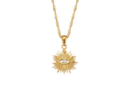 Gold-Plated Evil Eye Necklace