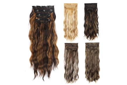 Long Wavy 55cm Full Head Clip In Hair Extension - 10 Colours