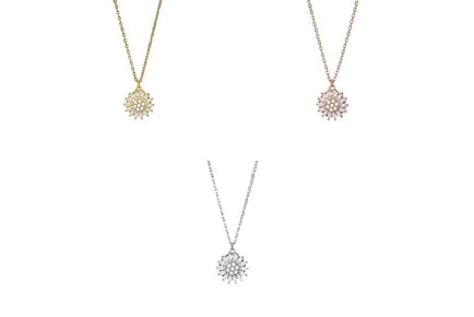 Rotating Sunflower Pendant Necklace - Gold, Silver, Rose Gold!