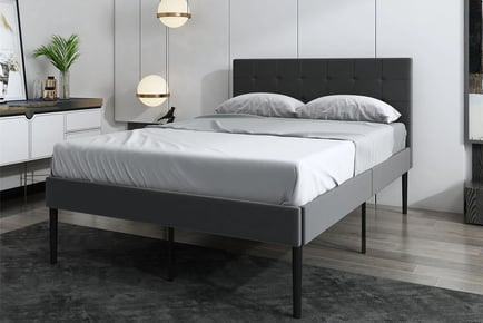 Linen Grey Bed Frame Set with Mattress Options!
