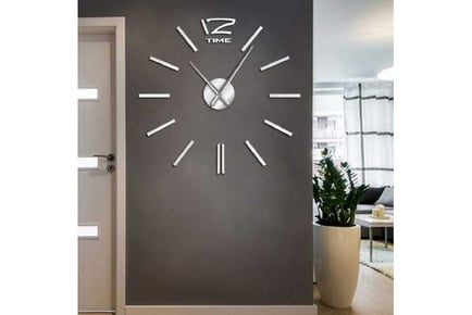 3D frameless diy wall clock