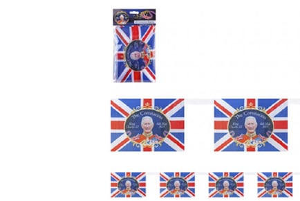 Prince Charles Bunting 12ft - 8 Flags