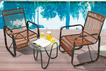 Two Seater Rattan Bistro Furniture Set