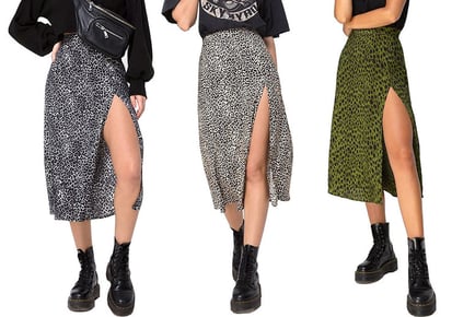 Women's High Split Printed Skirt - 5 Options
